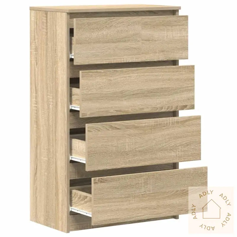 Skjenk Sonoma Eik 60X35X98,5 Cm Konstruert Tre