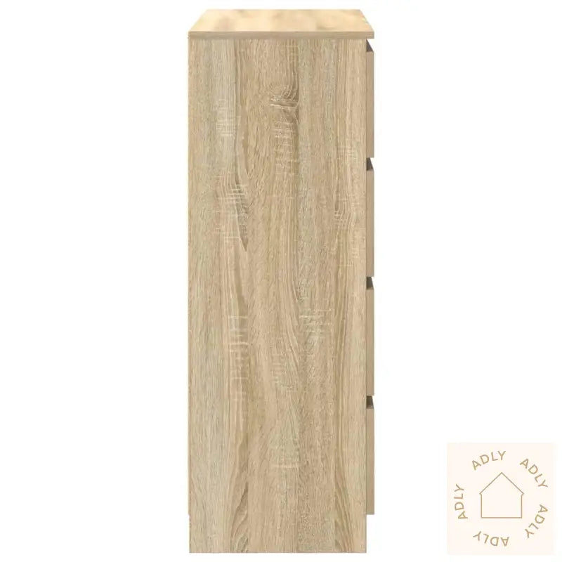 Skjenk Sonoma Eik 80X35X99 Cm Konstruert Tre