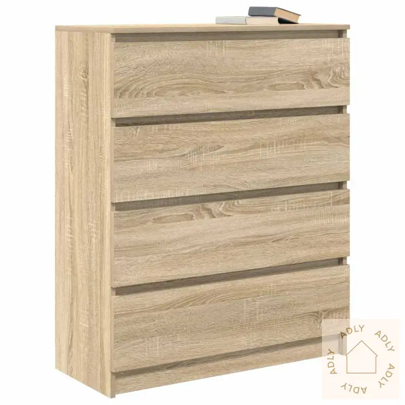 Skjenk Sonoma Eik 80X35X99 Cm Konstruert Tre