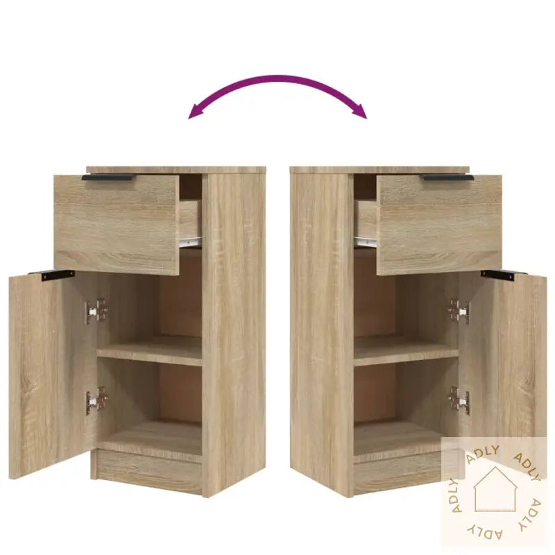 Skjenk Sonoma Eik 30X30X70 Cm Konstruert Tre