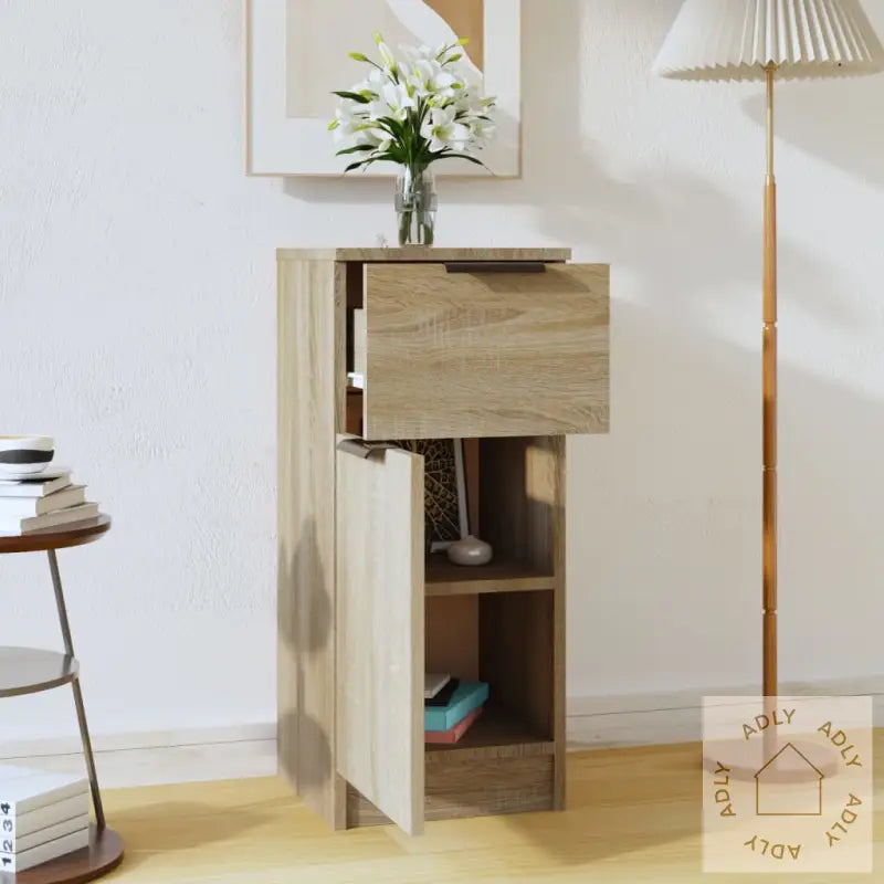 Skjenk Sonoma Eik 30X30X70 Cm Konstruert Tre