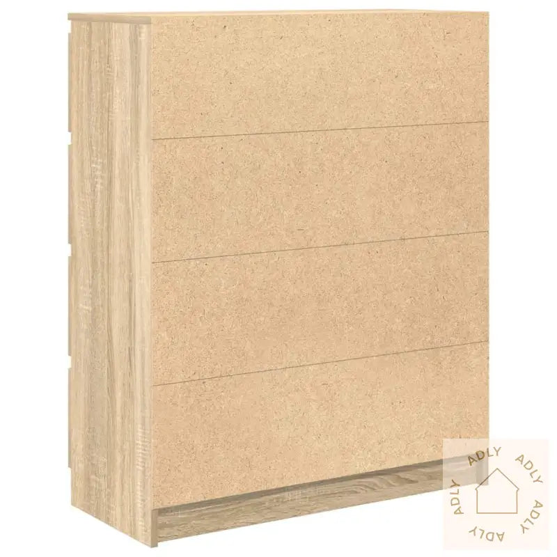 Skjenk Sonoma Eik 80X35X99 Cm Konstruert Tre