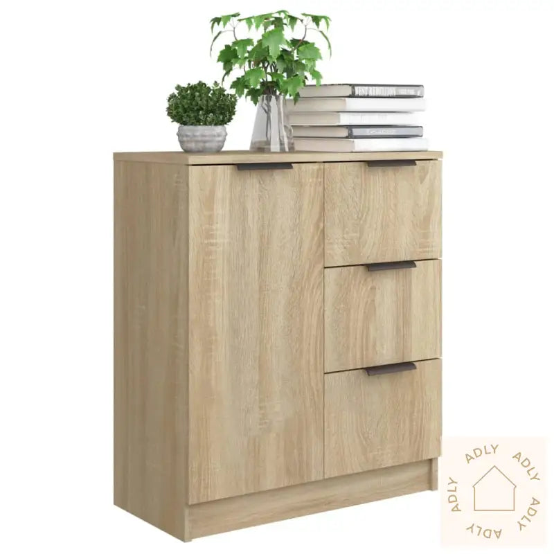 Skjenk Sonoma Eik 60X30X70 Cm Konstruert Tre