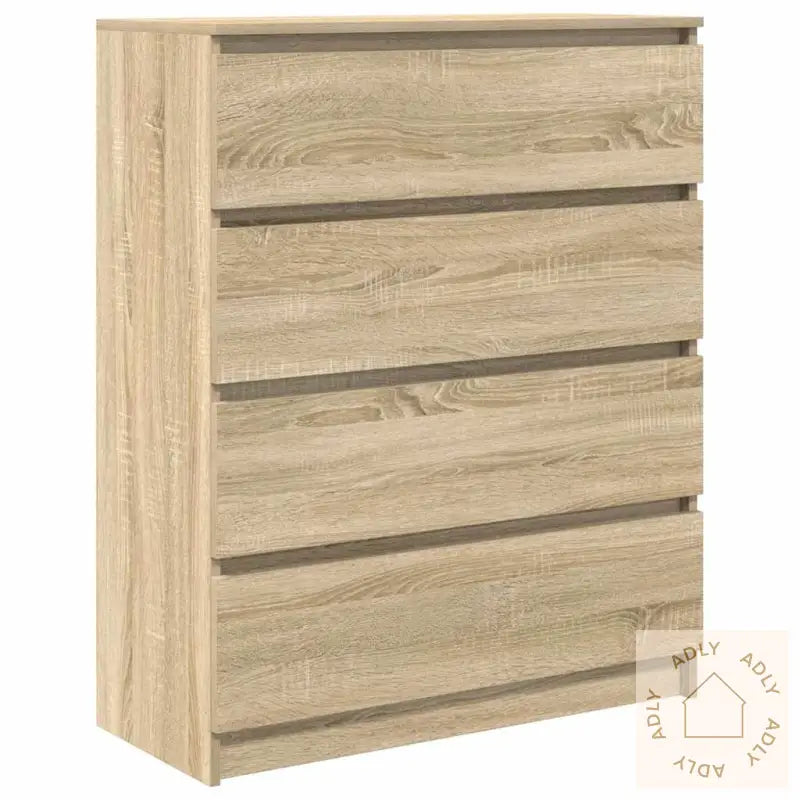 Skjenk Sonoma Eik 80X35X99 Cm Konstruert Tre