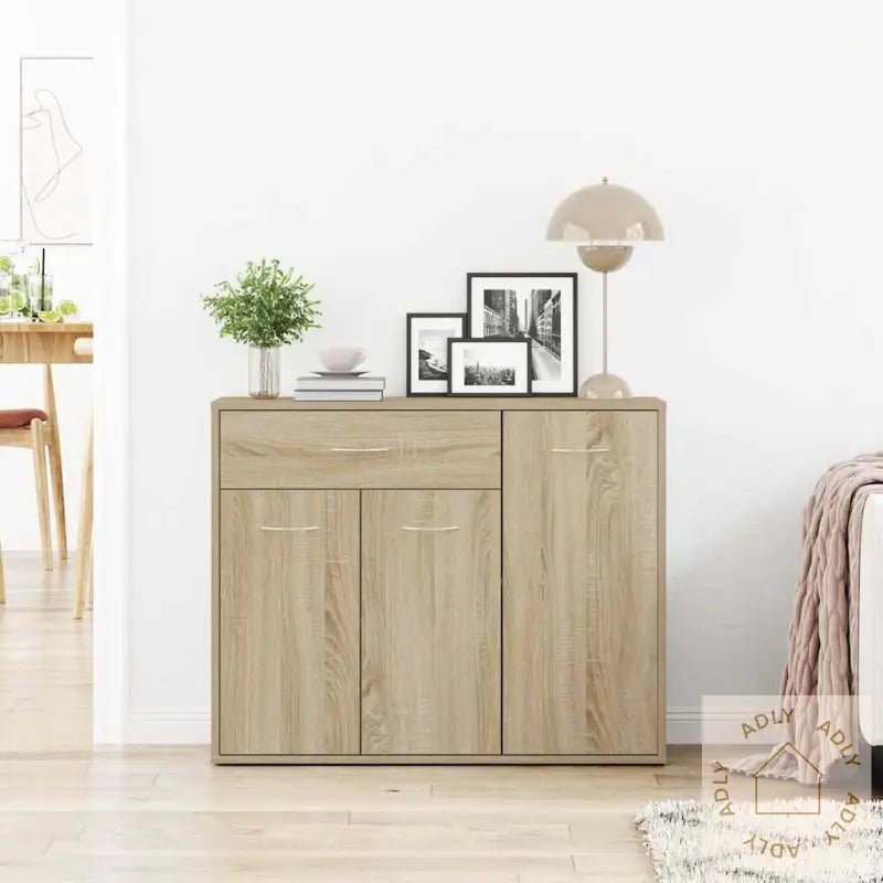 Skjenk Sonoma Eik 88X30X70 Cm Konstruert Tre