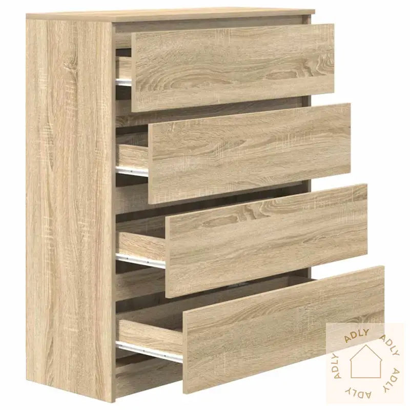 Skjenk Sonoma Eik 80X35X99 Cm Konstruert Tre