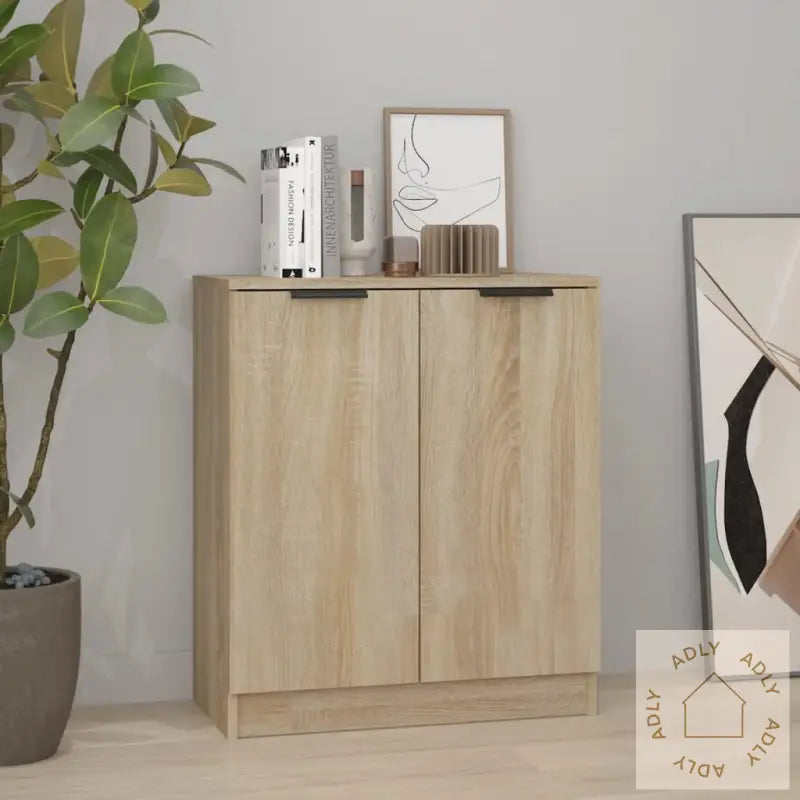 Skjenk Sonoma Eik 60X30X70 Cm Konstruert Tre