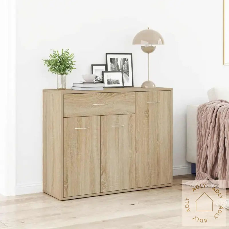 Skjenk Sonoma Eik 88X30X70 Cm Konstruert Tre