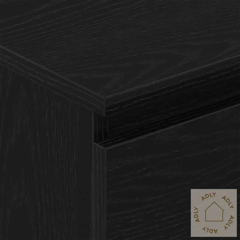 Skjenk Svart Eik 60X35X98,5 Cm Konstruert Tre