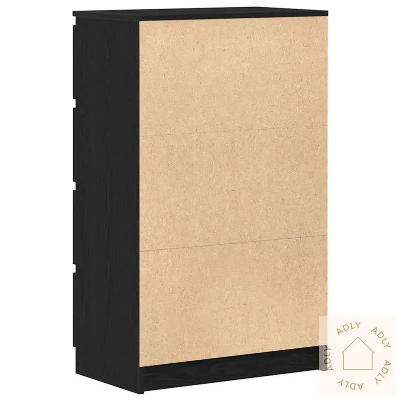 Skjenk Svart Eik 60X35X98,5 Cm Konstruert Tre