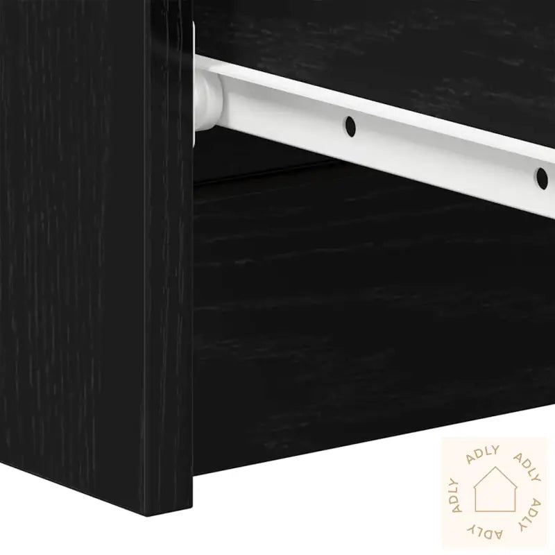 Skjenk Svart Eik 60X35X98,5 Cm Konstruert Tre