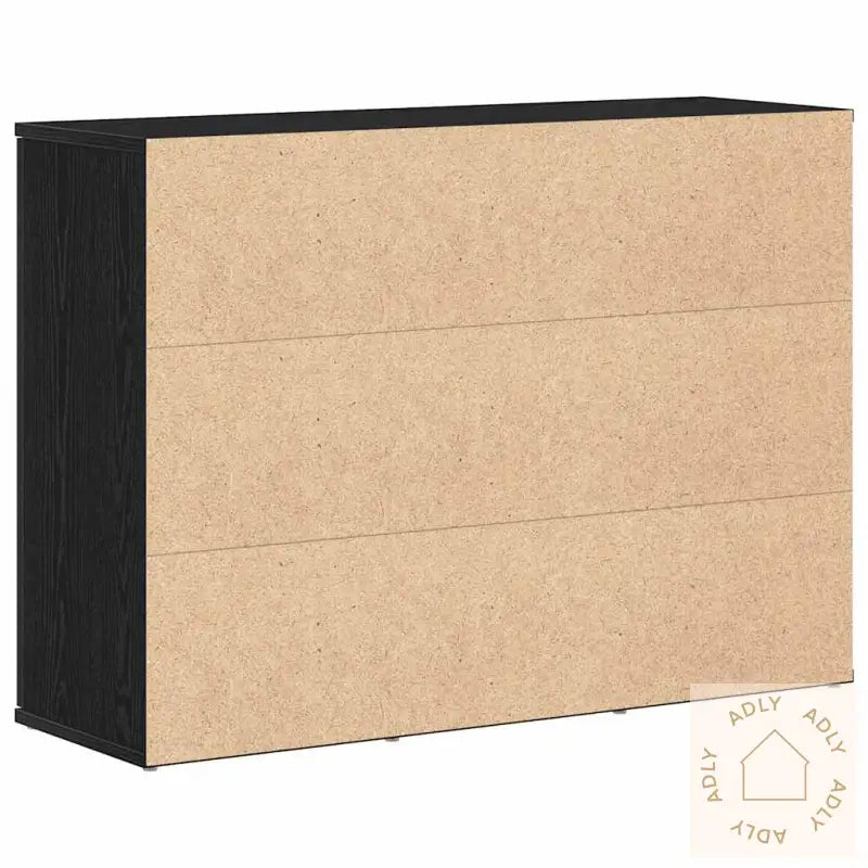 Skjenk Svart Eik 91X29,5X65 Cm Konstruert Tre