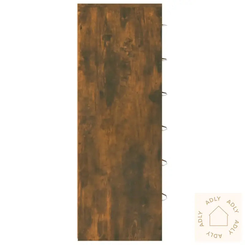 Skjenk Med 6 Skuffer Røkt Eik 50X34X96 Cm Konstruert Tre