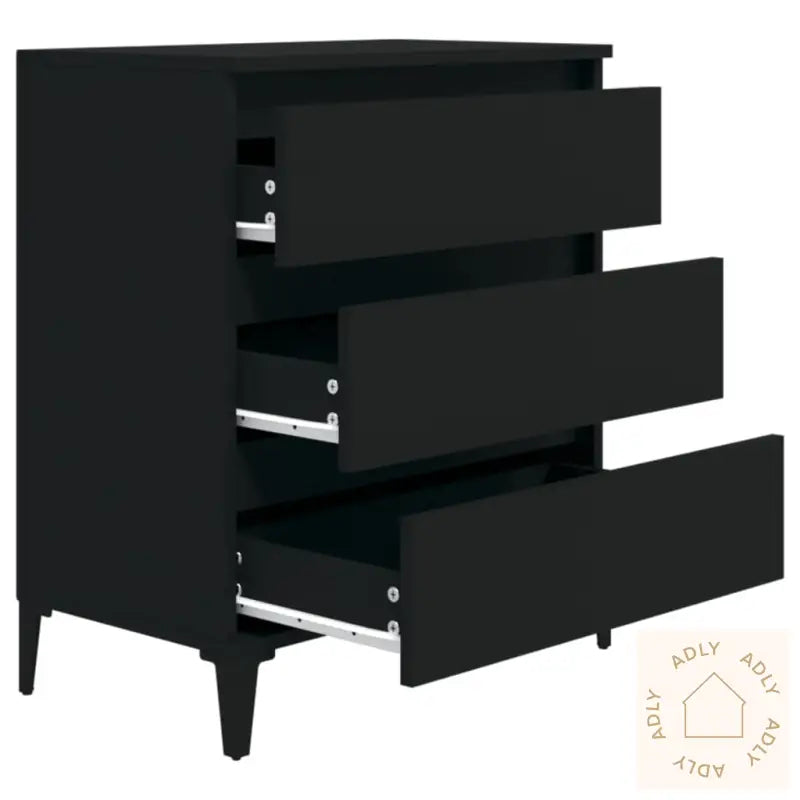 Skjenk Svart 60X35X70 Cm Konstruert Tre