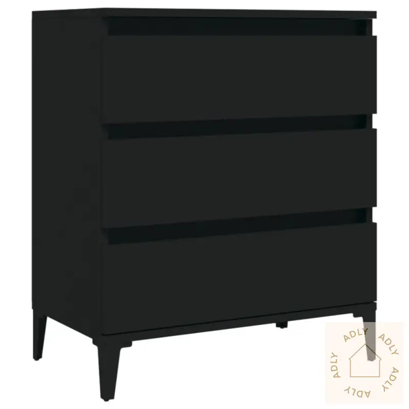 Skjenk Svart 60X35X70 Cm Konstruert Tre