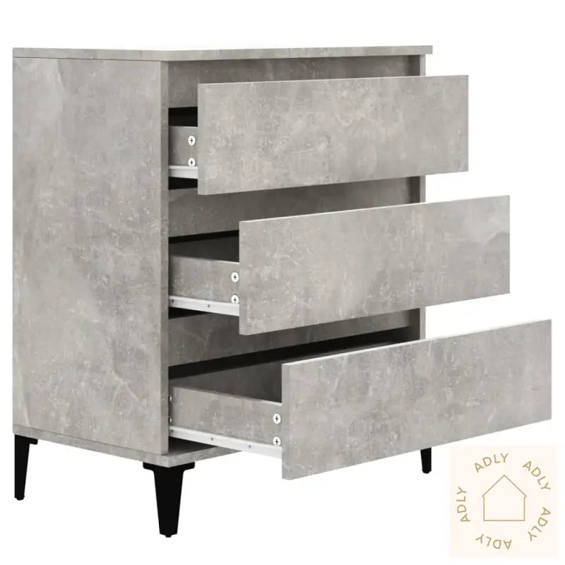 Skjenk Betonggrå 60X35X70 Cm Konstruert Tre