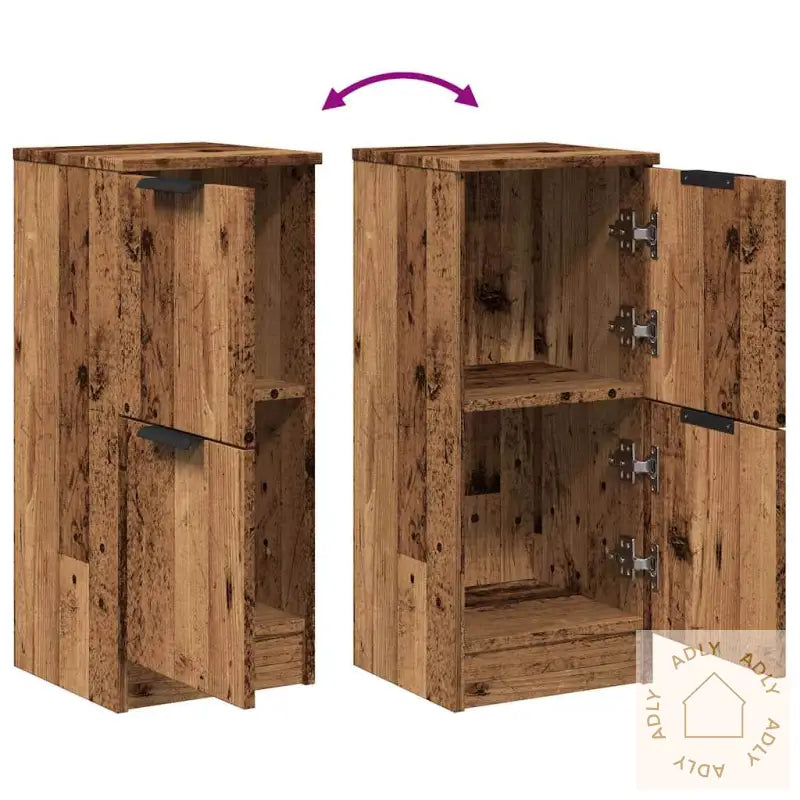 Skjenk Gammelt Tre 30X30X70 Cm Konstruert Tre