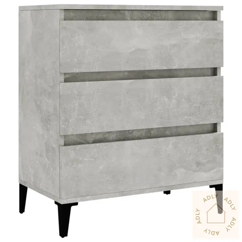 Skjenk Betonggrå 60X35X70 Cm Konstruert Tre
