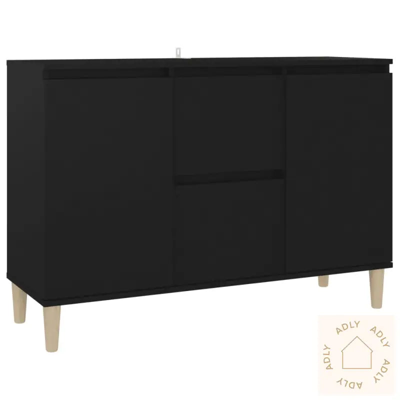 Skjenk Svart 101X35X70 Cm Konstruert Tre