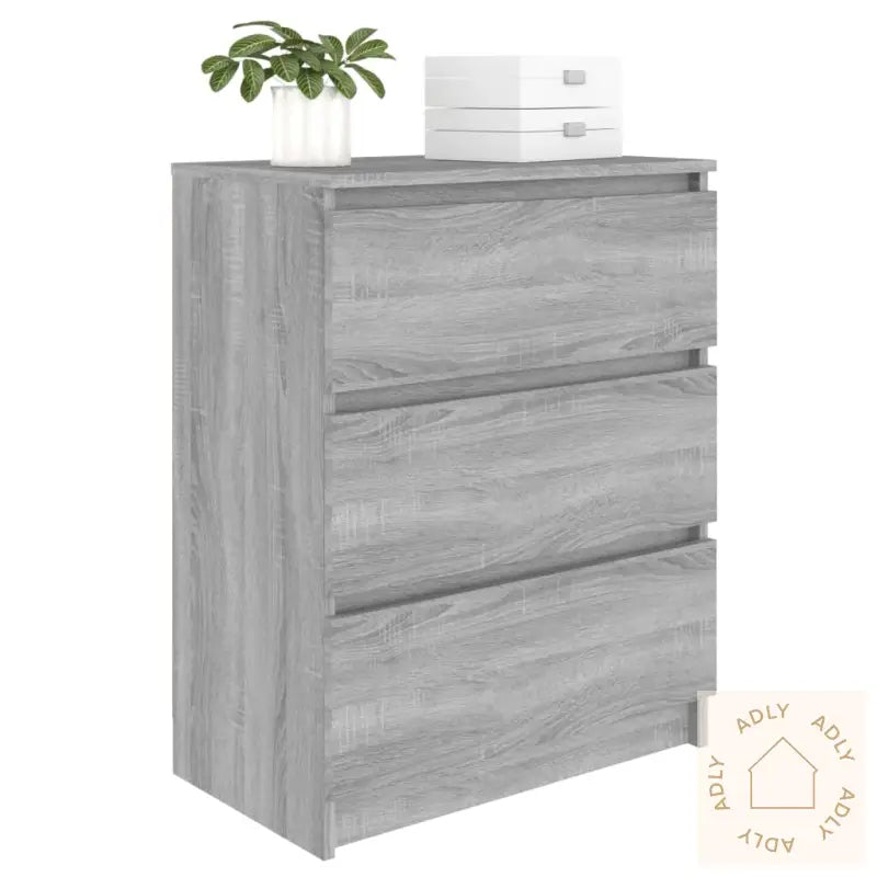 Skjenk Grå Sonoma 60X35X76 Cm Konstruert Tre