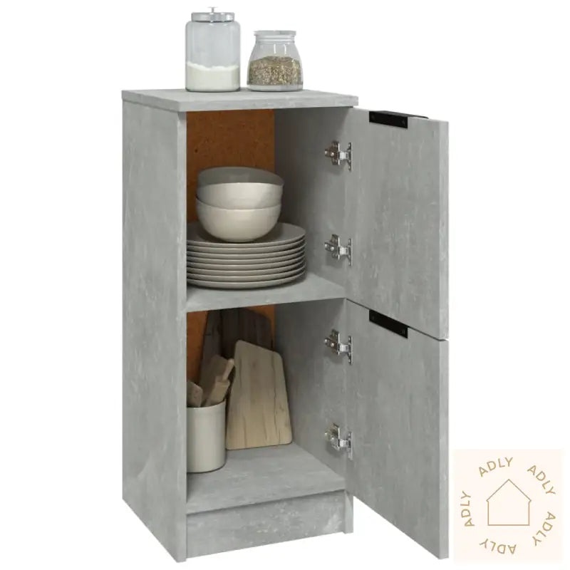 Skjenk Betonggrå 30X30X70 Cm Konstruert Tre