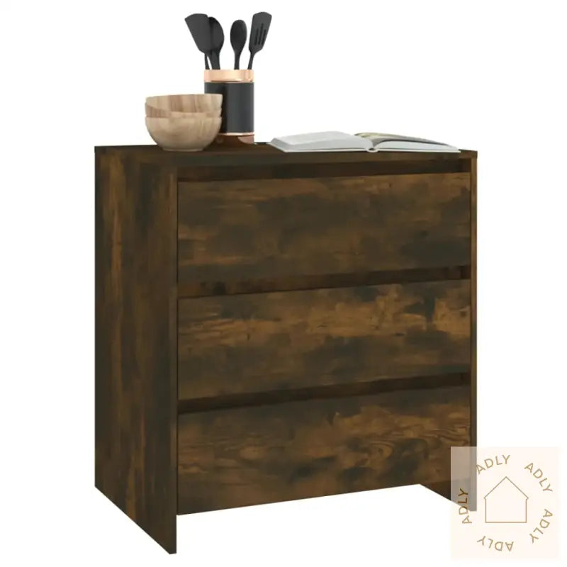 Skjenk Røkt Eik 70X41X75 Cm Konstruert Tre