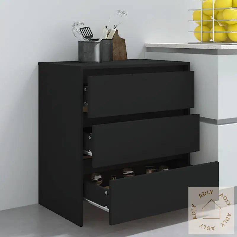 Skjenk Svart 70X41X75 Cm Konstruert Tre