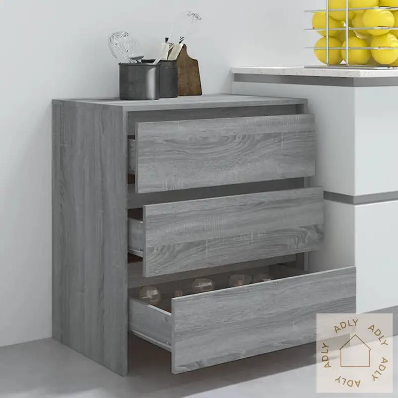 Skjenk Grå Sonoma 70X41X75 Cm Konstruert Tre