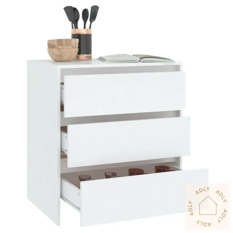 Skjenk Hvit 70X41X75 Cm Konstruert Tre