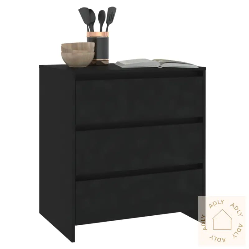 Skjenk Svart 70X41X75 Cm Konstruert Tre