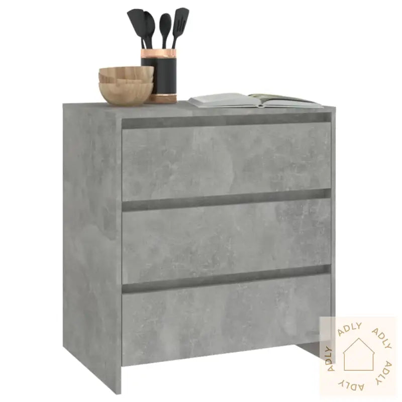 Skjenk Betonggrå 70X41X75 Cm Konstruert Tre