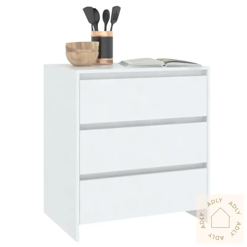 Skjenk Hvit 70X41X75 Cm Konstruert Tre