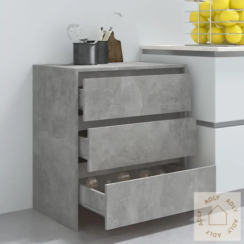 Skjenk Betonggrå 70X41X75 Cm Konstruert Tre