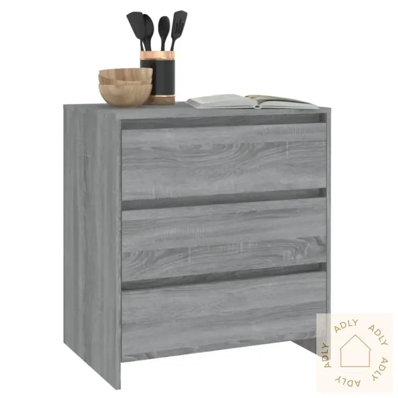 Skjenk Grå Sonoma 70X41X75 Cm Konstruert Tre