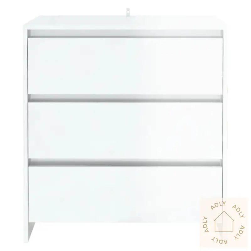 Skjenk Høyglans Hvit 70X41X75 Cm Konstruert Tre
