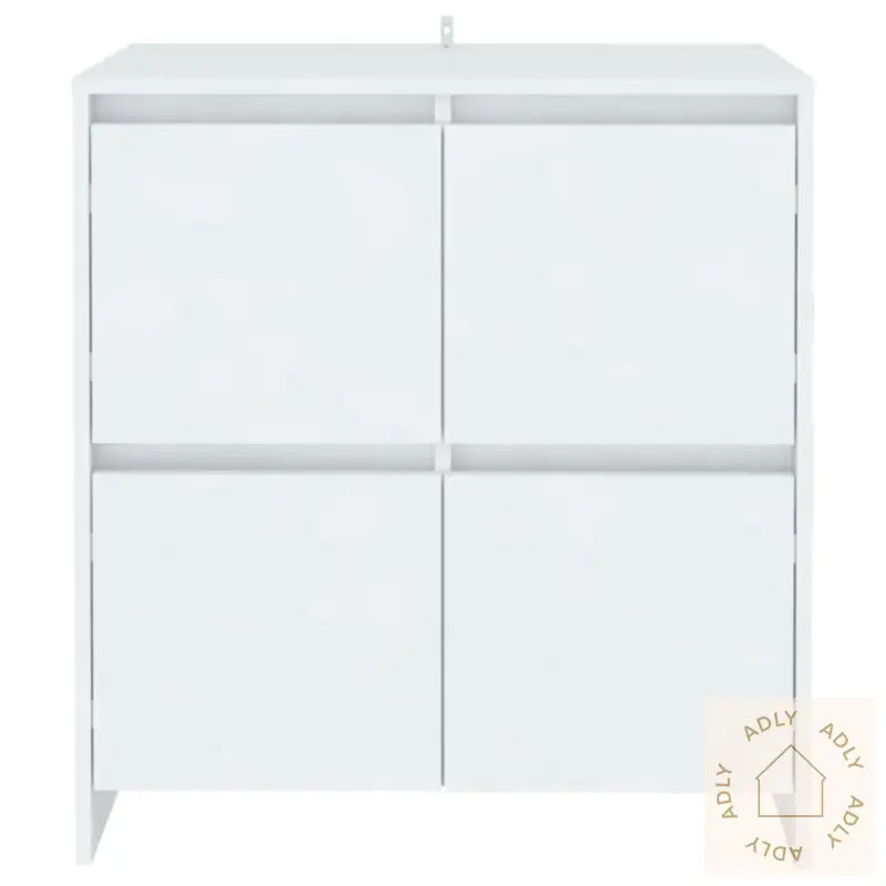 Skjenker 2 Stk Hvit 70X41X75 Cm Konstruert Tre