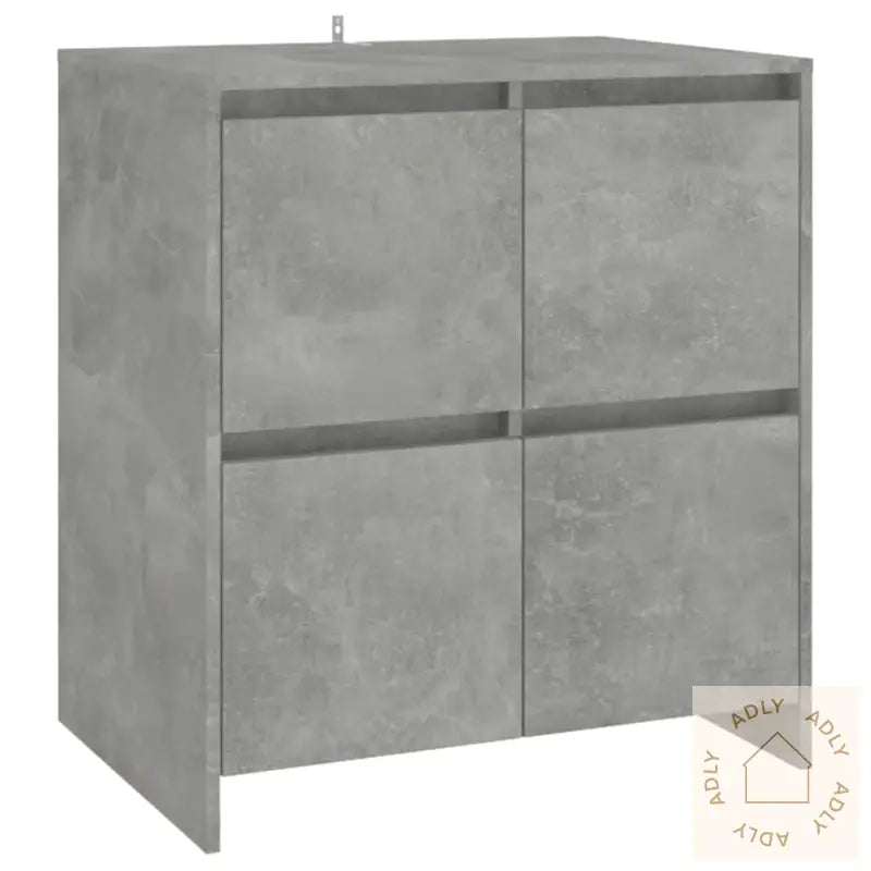 Skjenker 2 Stk Betonggrå 70X41X75 Cm Konstruert Tre