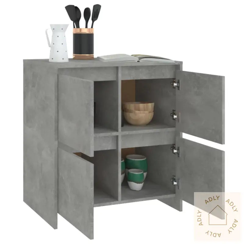 Skjenk Betonggrå 70X41X75 Cm Konstruert Tre