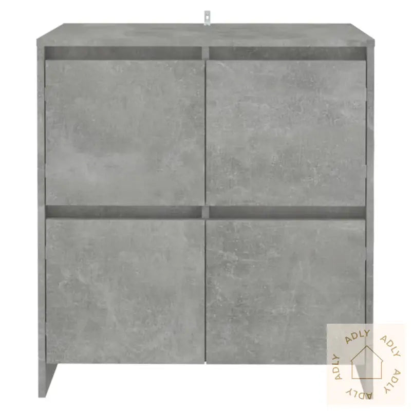 Skjenker 2 Stk Betonggrå 70X41X75 Cm Konstruert Tre