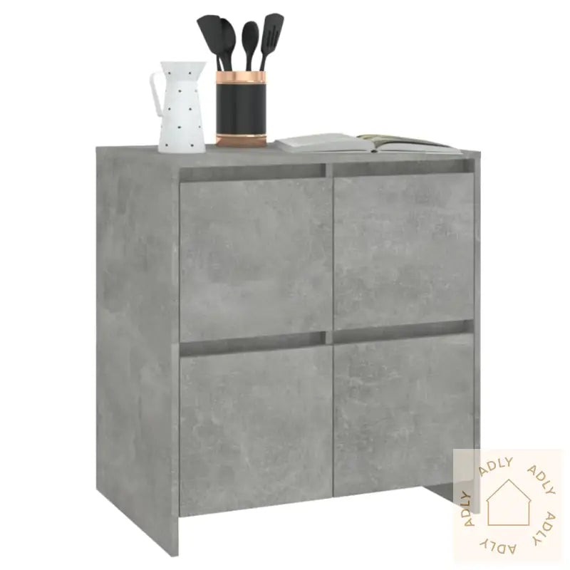 Skjenk Betonggrå 70X41X75 Cm Konstruert Tre