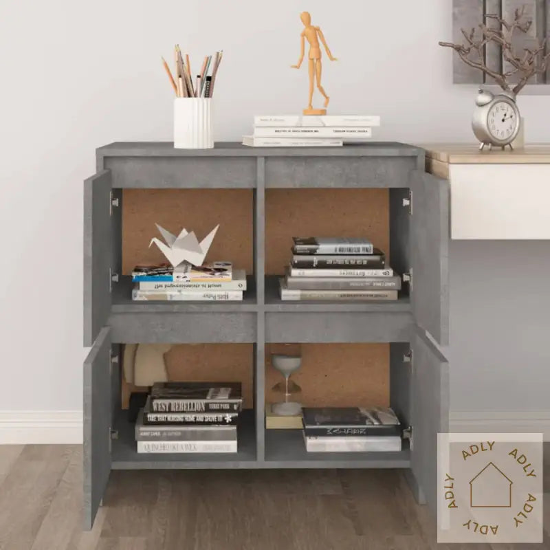 Skjenk Betonggrå 70X41X75 Cm Konstruert Tre