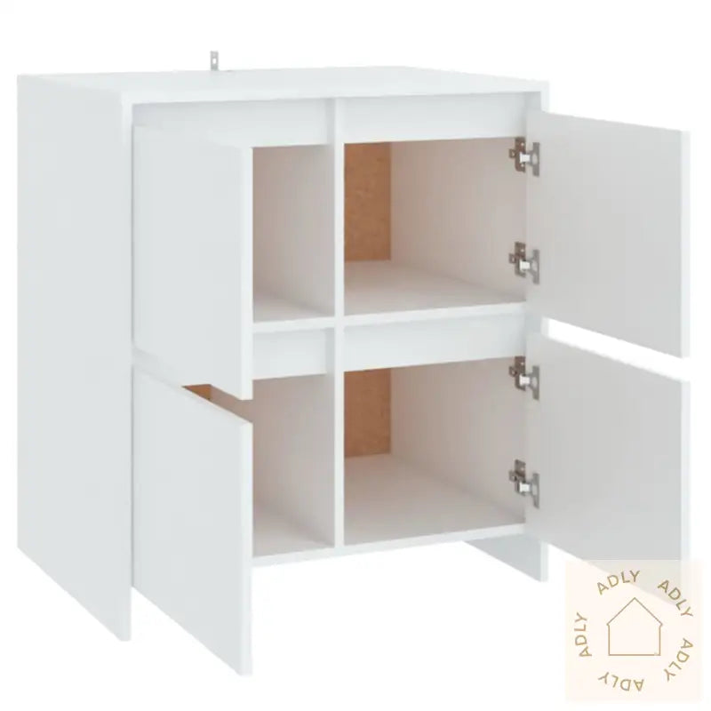 Skjenker 2 Stk Hvit 70X41X75 Cm Konstruert Tre