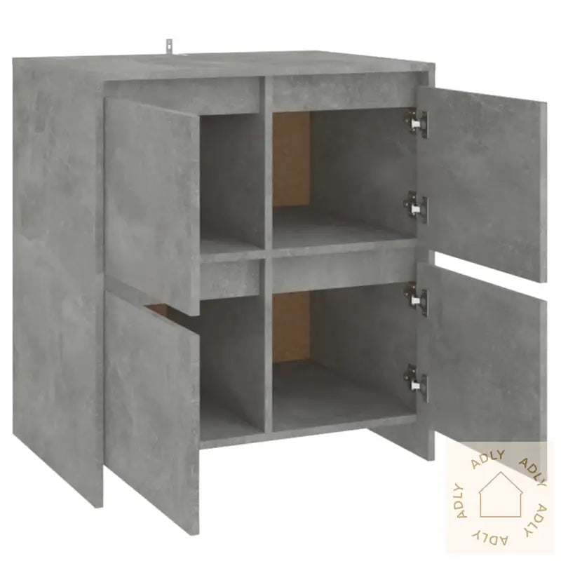 Skjenker 2 Stk Betonggrå 70X41X75 Cm Konstruert Tre