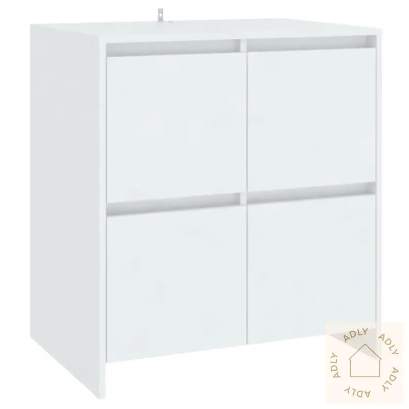 Skjenker 2 Stk Hvit 70X41X75 Cm Konstruert Tre