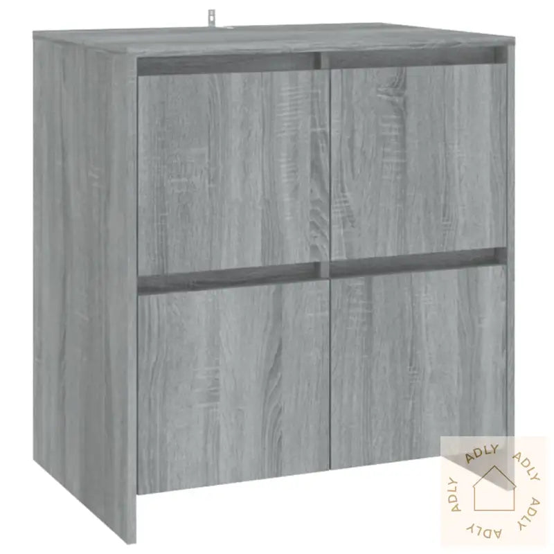 Skjenker 2 Stk Grå Sonoma Eik 70X41X75 Cm Konstruert Tre
