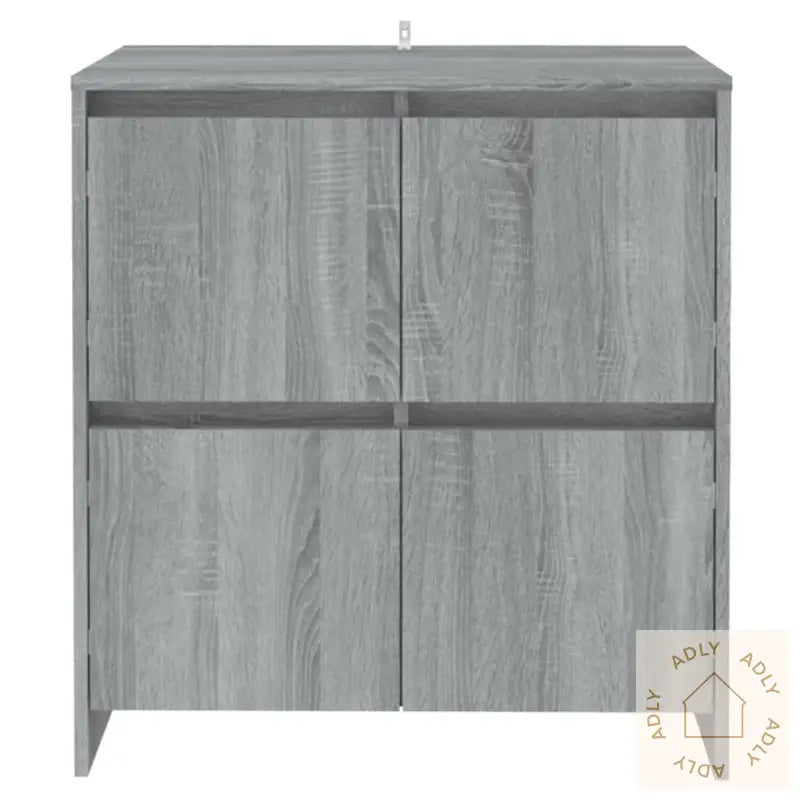 Skjenker 2 Stk Grå Sonoma Eik 70X41X75 Cm Konstruert Tre