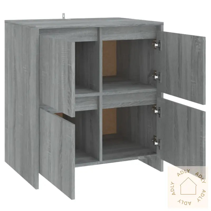 Skjenker 2 Stk Grå Sonoma Eik 70X41X75 Cm Konstruert Tre