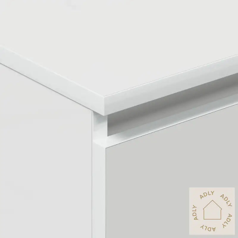 Skjenk Høyglans Hvit 60X35X98,5 Cm Konstruert Tre