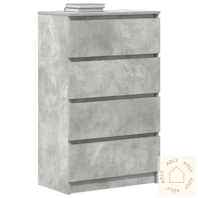 Skjenk Betonggrå 60X35X98,5 Cm Konstruert Tre