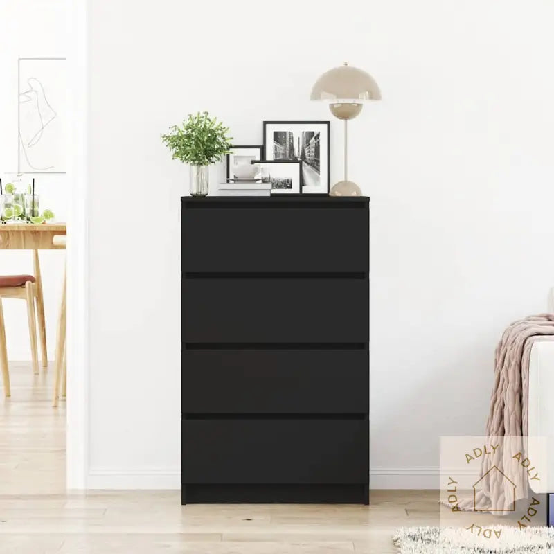 Skjenk Svart 60X35X98,5 Cm Konstruert Tre